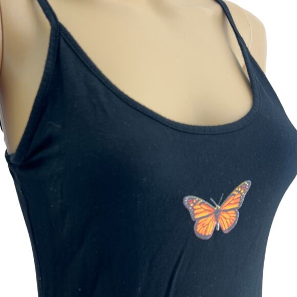 Shein SMALL Black Y2K Butterfly Sheath Bodycon Stretchy Mini Dress - Picture 2 of 5